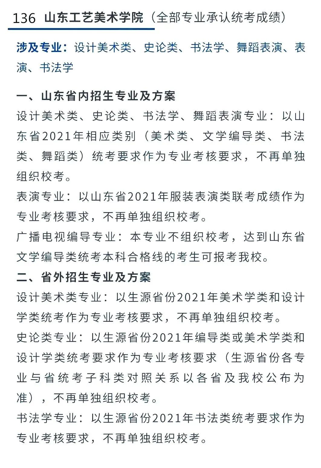 2022艺考生：艺术类承认统考院校名单（二） (http://www.hnyixiao.com/) 教育资讯 第16张
