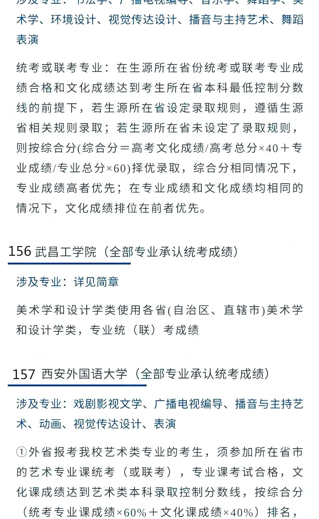 2022艺考生：艺术类承认统考院校名单（二） (http://www.hnyixiao.com/) 艺考界资讯 第24张