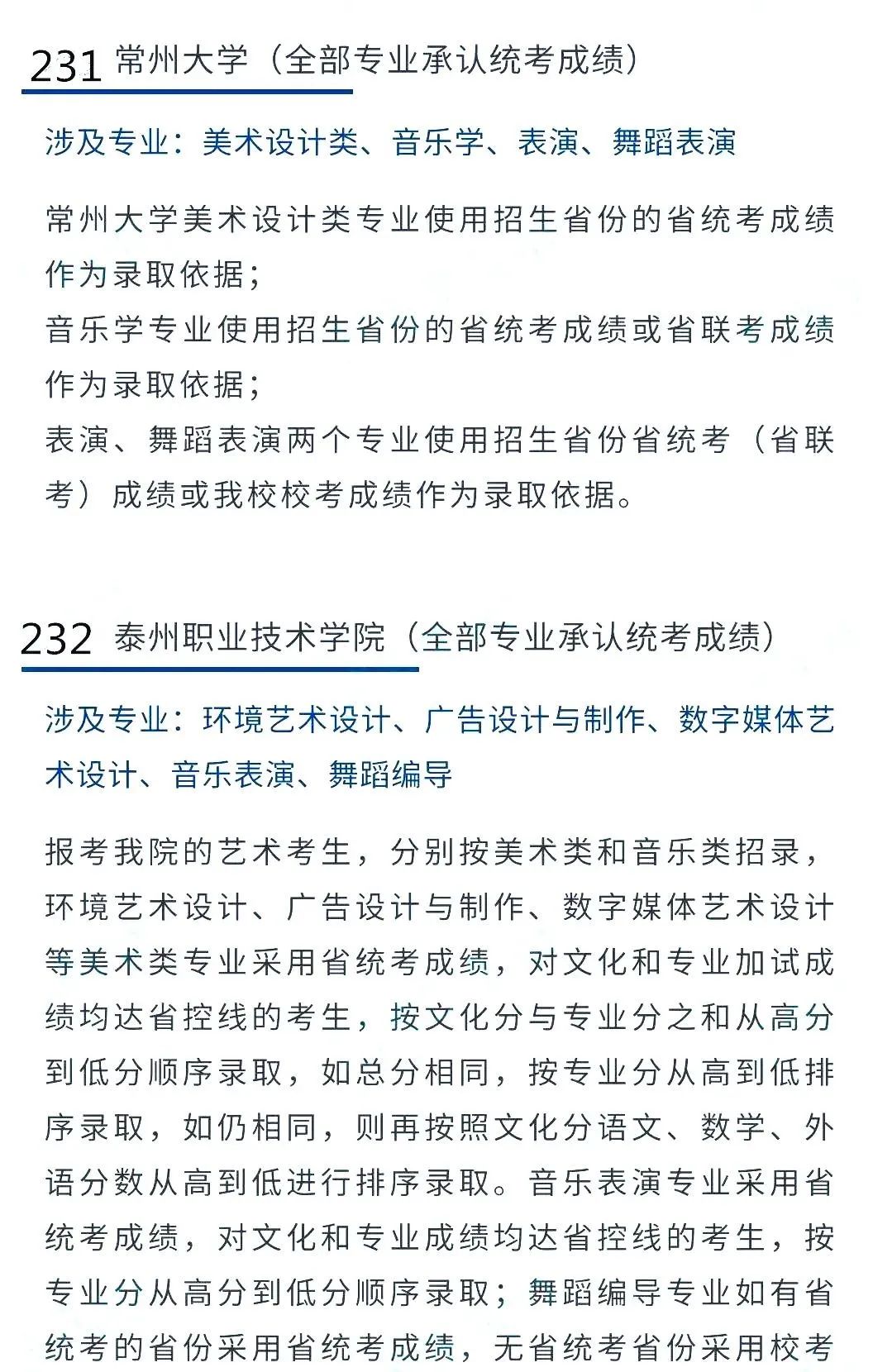 @2022艺考生：艺术类承认统考院校名单（三） (http://www.hnyixiao.com/) 艺考界资讯 第14张