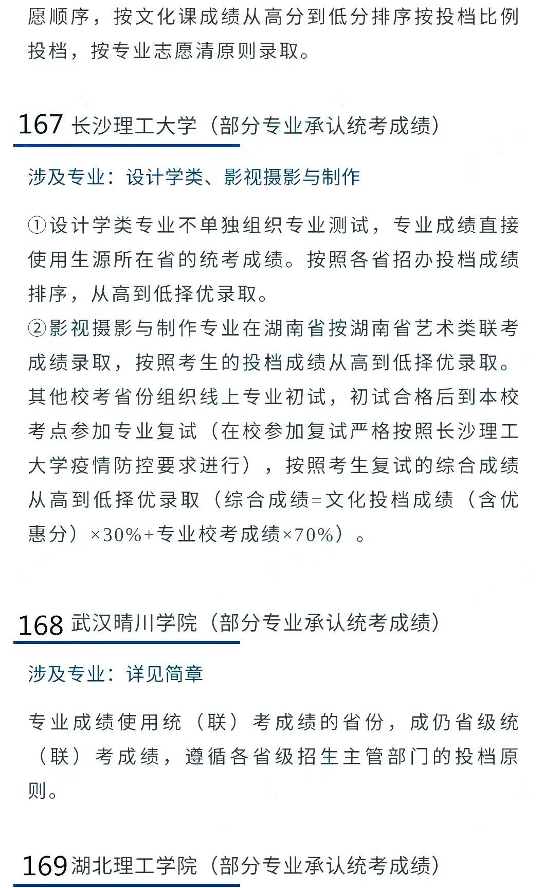 2022艺考生：艺术类承认统考院校名单（二） (http://www.hnyixiao.com/) 艺考界资讯 第29张