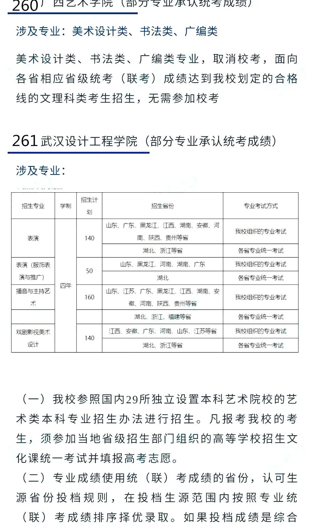 @2022艺考生：艺术类承认统考院校名单（三） (http://www.hnyixiao.com/) 艺考界资讯 第29张