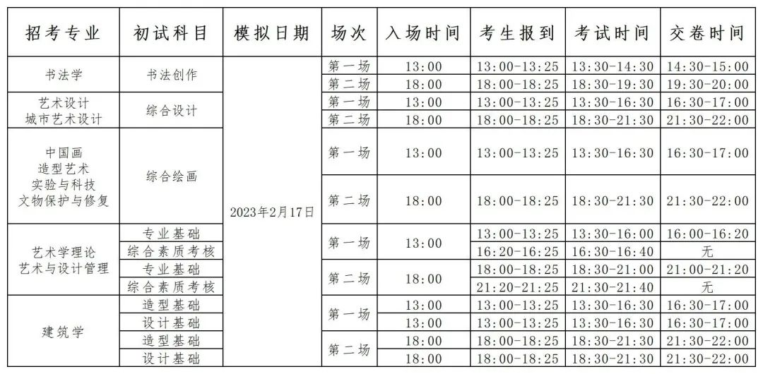 2月19日开考！中央美术学院2023年本科招生初试须知 (http://www.hnyixiao.com/) 艺考界资讯 第8张