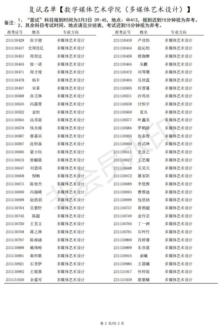上海音乐学院、西安音乐学院2023艺术类复试名单及考试安排 (http://www.hnyixiao.com/) 艺考界资讯 第28张