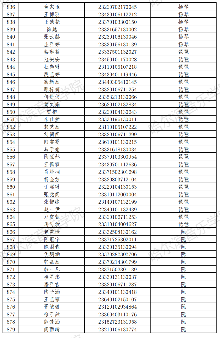 哈尔滨音乐学院2023音乐表演等4专业校考复试名单及复试安排 (http://www.hnyixiao.com/) 艺考界资讯 第21张