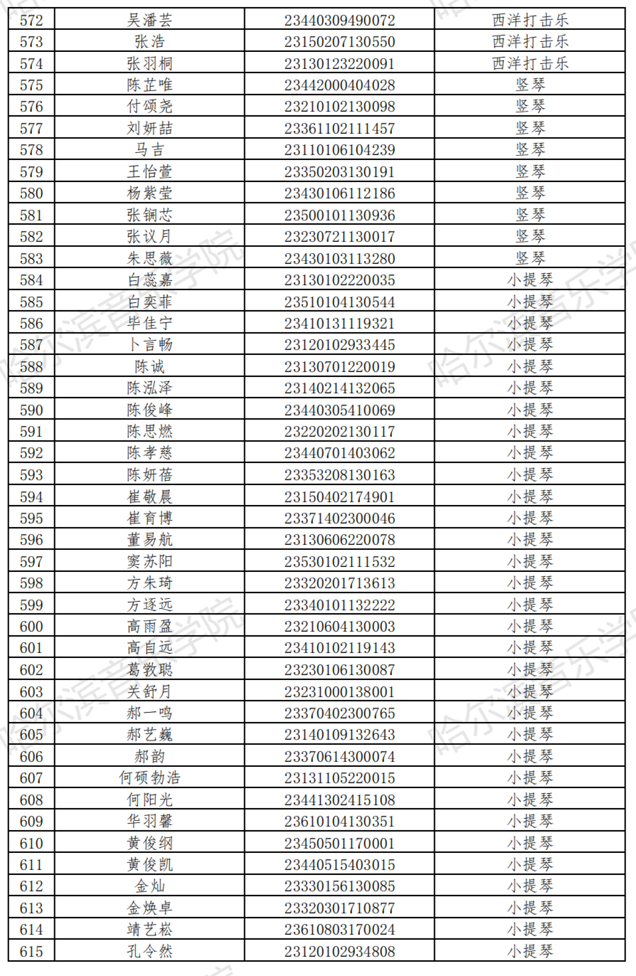 哈尔滨音乐学院2023音乐表演等4专业校考复试名单及复试安排 (http://www.hnyixiao.com/) 艺考界资讯 第15张
