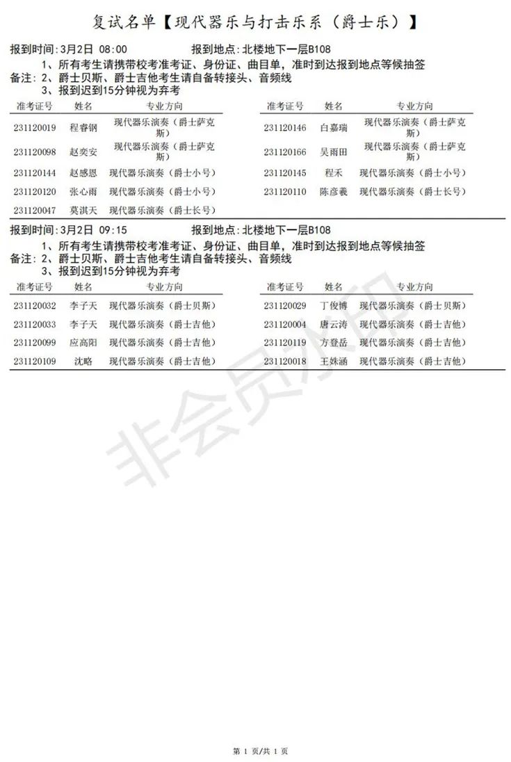 上海音乐学院、西安音乐学院2023艺术类复试名单及考试安排 (http://www.hnyixiao.com/) 艺考界资讯 第33张