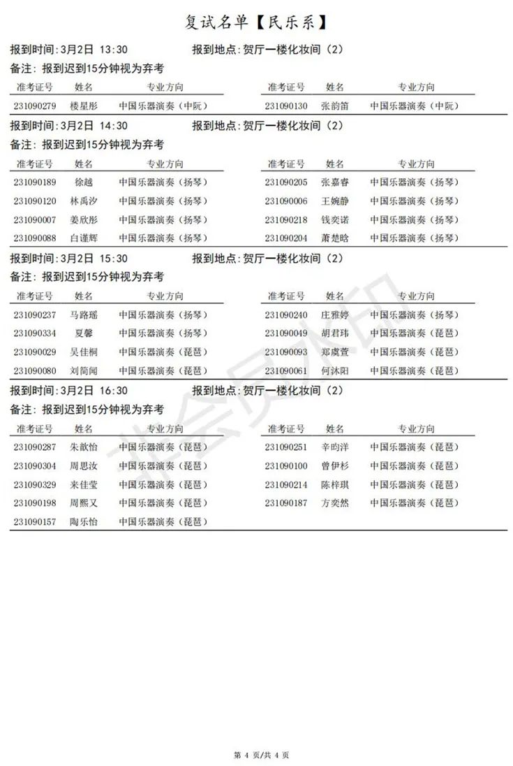 上海音乐学院、西安音乐学院2023艺术类复试名单及考试安排 (http://www.hnyixiao.com/) 艺考界资讯 第19张