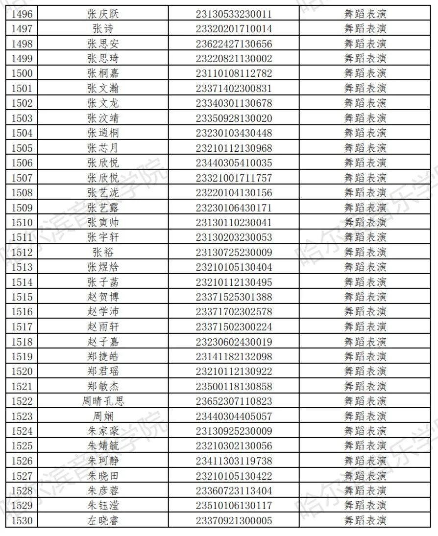 哈尔滨音乐学院2023音乐表演等4专业校考复试名单及复试安排 (http://www.hnyixiao.com/) 艺考界资讯 第36张