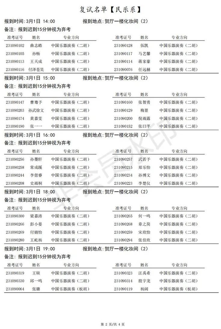 上海音乐学院、西安音乐学院2023艺术类复试名单及考试安排 (http://www.hnyixiao.com/) 艺考界资讯 第17张