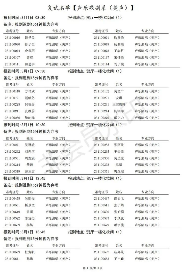 上海音乐学院、西安音乐学院2023艺术类复试名单及考试安排 (http://www.hnyixiao.com/) 艺考界资讯 第20张