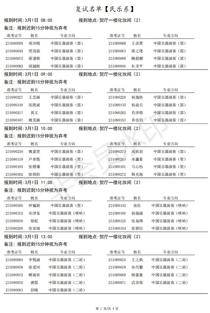 上海音乐学院、西安音乐学院2023艺术类复试名单及考试安排 (http://www.hnyixiao.com/) 艺考界资讯 第16张