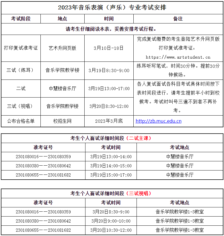 中央民族大学音乐学院2023线下复试安排 (http://www.hnyixiao.com/) 艺考界资讯 第9张