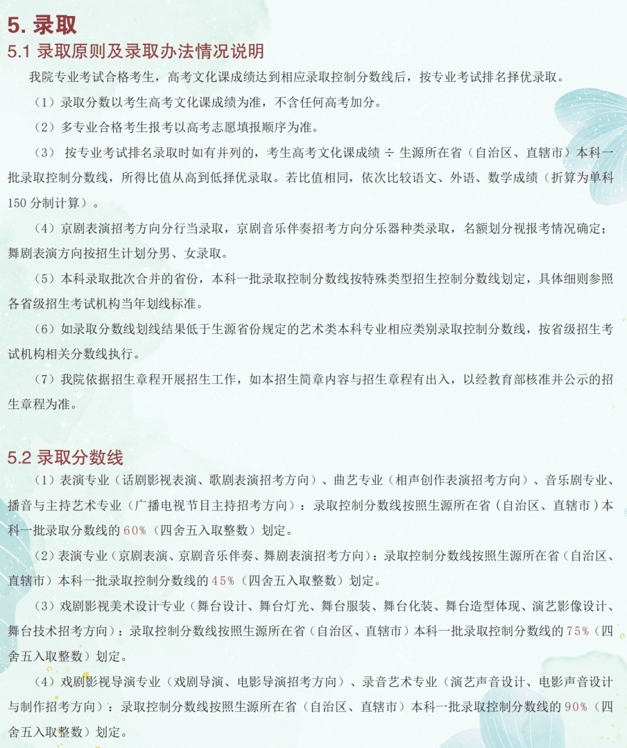 重点艺术院校2023录取规则汇总 (http://www.hnyixiao.com/) 艺考界资讯 第1张