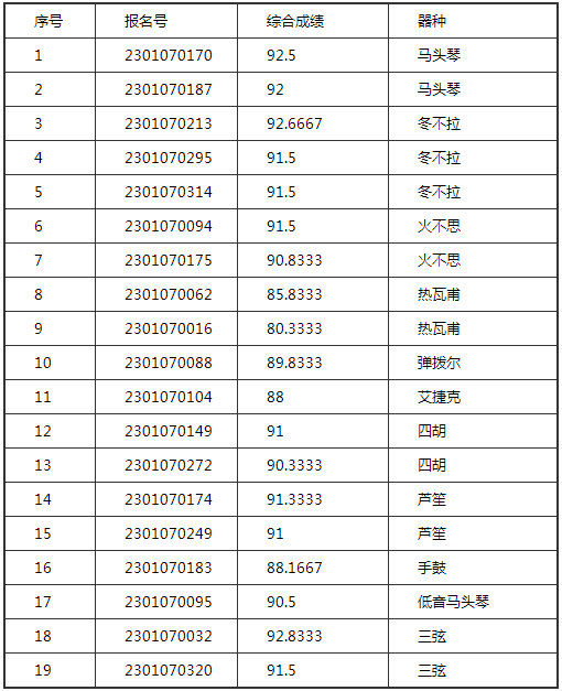 中央民族大学音乐学院2023校考合格名单发布 (http://www.hnyixiao.com/) 艺考界资讯 第6张