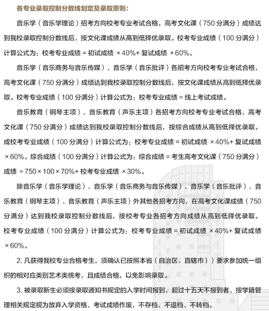 重点艺术院校2023录取规则汇总 (http://www.hnyixiao.com/) 艺考界资讯 第39张