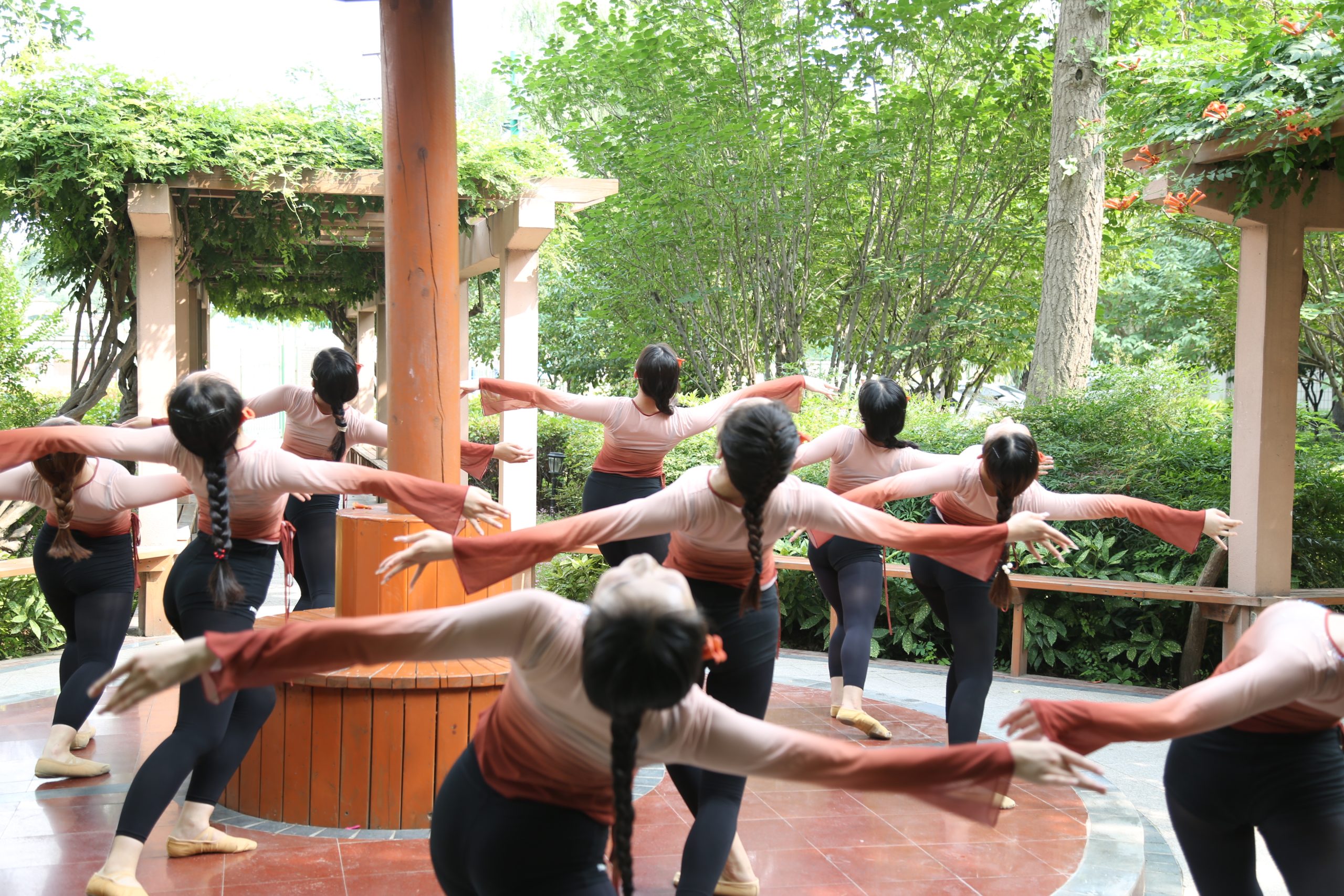 舞蹈表演专业的同学们在校园拍照留念 (http://www.hnyixiao.com/) 校内新闻 第1张